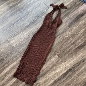 See You Monday Chocolate Backless Dress
